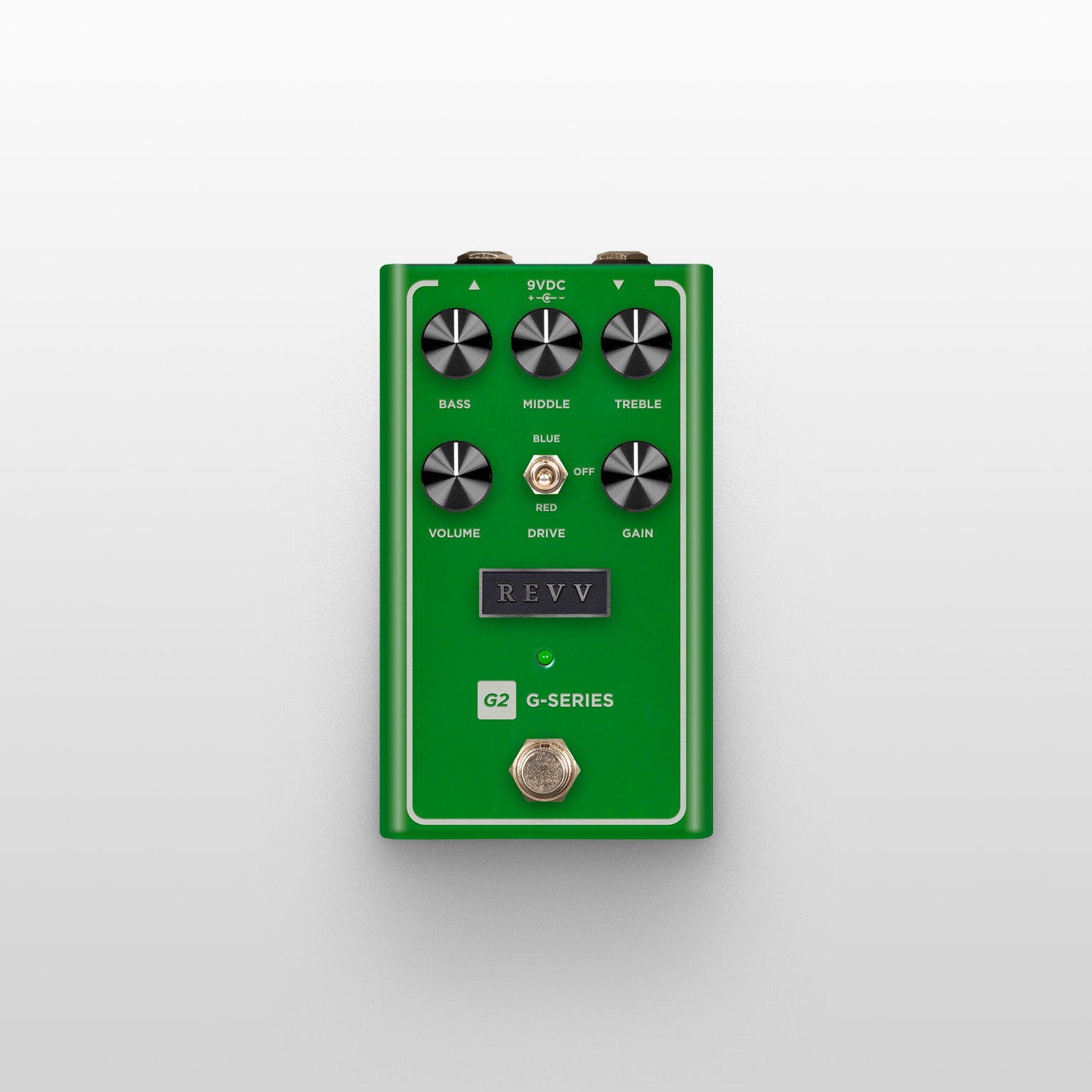 green guitar pedal Revv G2 V2 Crunch/Overdrive hitch bike racks He got that sound Color:Fjord Metallic/Emerald Metallic Fischer Fahrrad Fahrradlicht Set