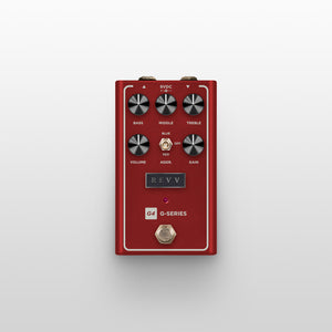 Revv Amps G4 Distortion Pedal in red. 